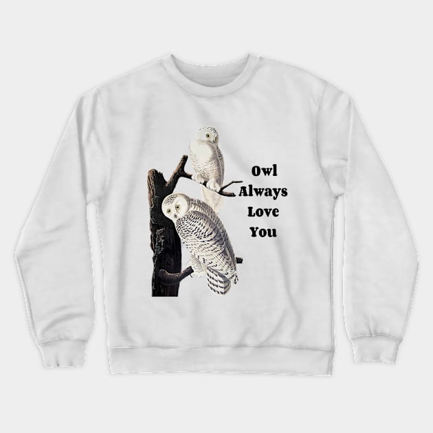 Owl Always Love Owl Design Crewneck Sweatshirt by Owl Is Studying